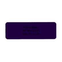 Midnight Purple Return Address Label