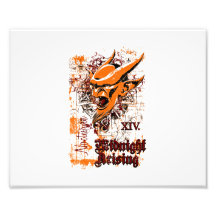 midnight rising affected design photo print