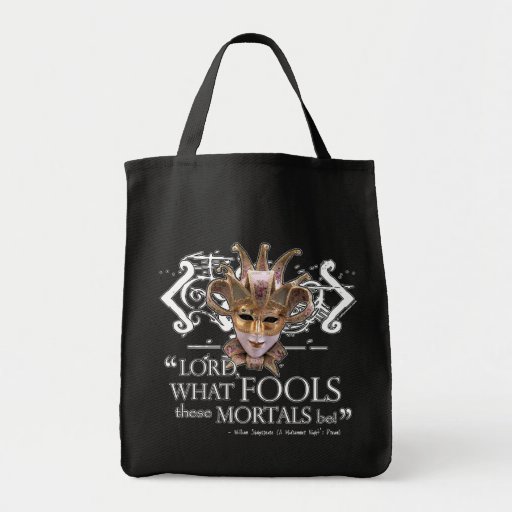 Midsummer Night's Dream Quote Canvas Bags