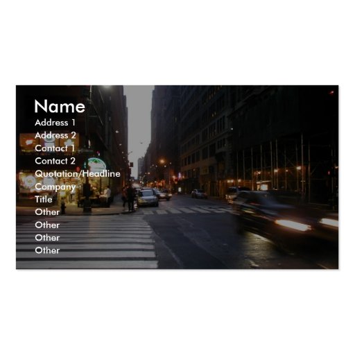 Midtown Manhattan On A Hot And Sticky Summer Eveni Business Cards