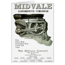 Midvale Steam Locomotive Forgings 1924 Note Card
