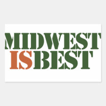 Midwest is Best Rectangle Stickers