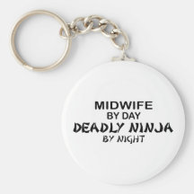 Midwife Deadly Ninja by Night Keychain