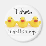 Midwives and Yellow Rubber Ducks Refrigerator Magnets
