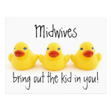 Midwives and Yellow Rubber Ducks Postcard