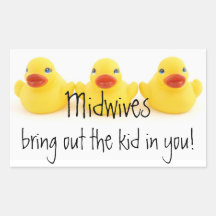 Midwives and Yellow Rubber Ducks Stickers