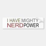 MIGHTY NERD POWER BUMPER STICKER