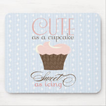Mignon comme petit gâteau ! Rose et Brown Tapis De Souris