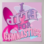 Mignon je renverse pour des affiches de gymnastiqu