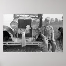 Migrant Fruit Picker's Car, 1940 Print