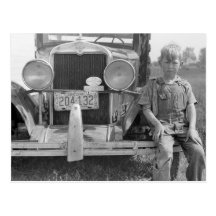 Migrant Fruit Picker's Truck, 1940 Postcards