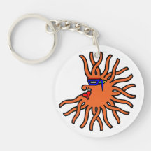 Migrozalt key chain - orange, two sided