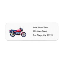 Mike Garrett Motorcycle Return Address Label