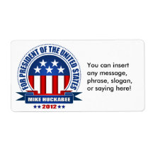 Mike Huckabee Personalized Shipping Label
