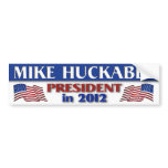Mike Huckabee President in 2012 Bumper Stickers