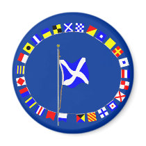 Mike  "My vessel is stopped"  nautical signal flag Refrigerator Magnets