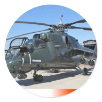 MIL 35 HIND RUSSIAN HELICOPTER ROUND STICKER