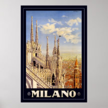 Milan (avec la frontière) posters
