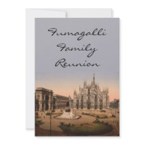 Milan Cathedral and Piazza, Lombardy, Italy Custom Invite