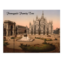Milan Cathedral and Piazza, Lombardy, Italy Post Cards