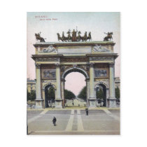 Milano Arco della Pace Italy Vintage Postcard