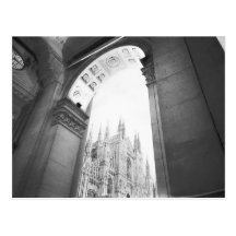 Milano Italy, Galleria View of the Duomo Post Card