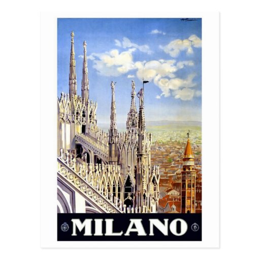 Milano Italy Vintage Travel Postcards