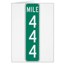Mile 444 Street Sign Cards