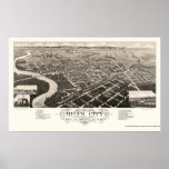 Miles City, MT Panoramic Map - 1883 posters