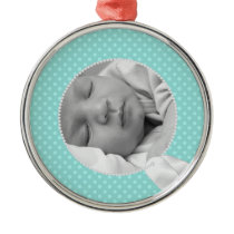 Military Baby and Teal Polka Dots ornaments