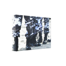 Military boots canvas prints