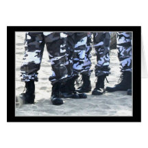Military Boots greeting card