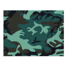Military Camouflage Postcard