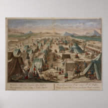 Military camp, c.1780 print