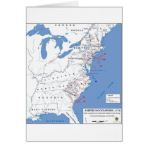 Military Campaigns of the American Revolution Greeting Card