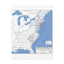 Military Campaigns of the American Revolution Postcards