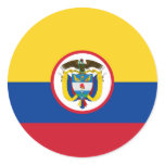 Military Colombia, Colombia flag Round Stickers