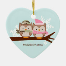 Military Couple Christmas Ornaments