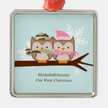 Military Couple Christmas Ornaments