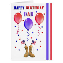 Military Dad Birthday Card