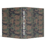 Military Digital Woodland Background Binder