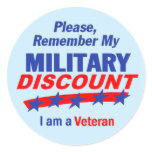 MILITARY DISCOUNT Sticker
