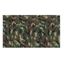 Military Forest Camouflage Background Business Cards