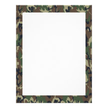 Military Forest Camouflage Background Customized Letterhead