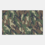 Military Forest Camouflage Background Rectangle Stickers