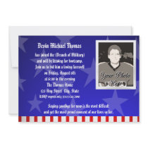Military Going Away Party Custom Announcements