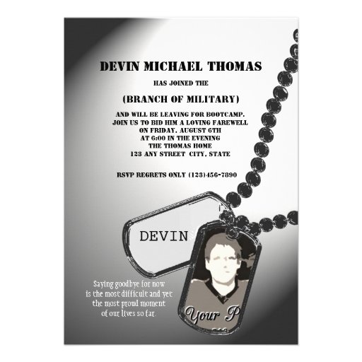 Military Going Away Party Invitation