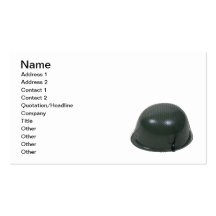 Military Helmet Netting Business Card Template