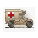 Military Hummer Ambulance Postcard
