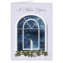 Military I Miss You Christmas Card